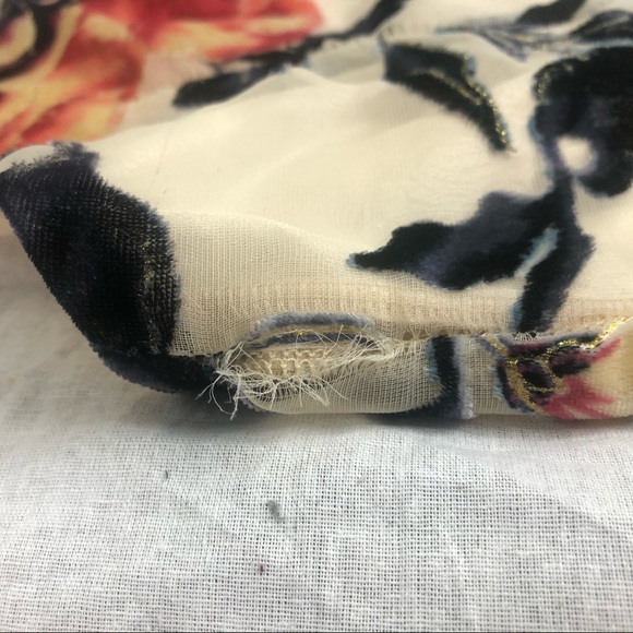 Mini Dress with Floral Multicolour Velvet Pattern - Picture 15 of 16